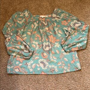 LC‎ Lauren Conrad Boho Floral Patterned Blouse XXL